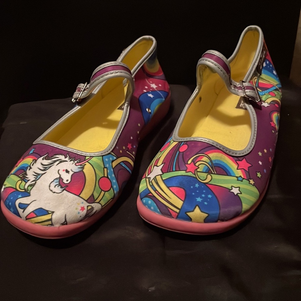 Hot Chocolate Design - funky canvas girls Mary Jane shoes